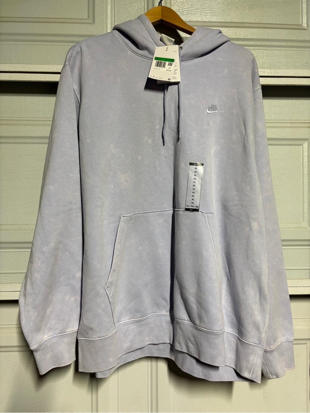 Nike Pastel Blue Crewneck Sweatshirt with Embroidered Swoosh